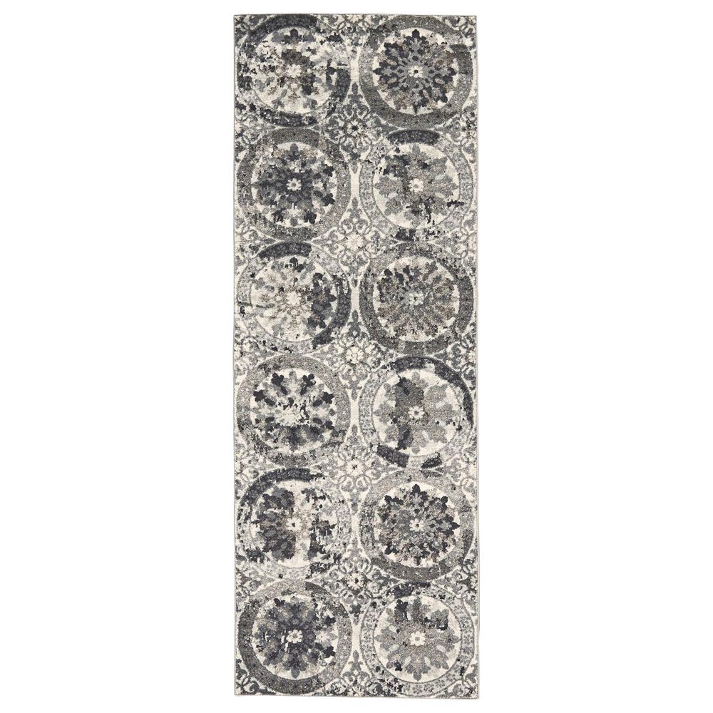 Feizy Rugs Sorel 3369F 2'10" x 7'10" Stone Runner, , large