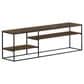 HOMLUX 70" TV Stand with 2 Open Storage Shelves in Columbia Walnut, , large