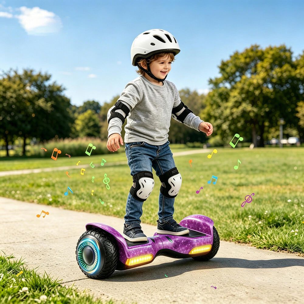 HOMLUX Off Road Self Balancing Scooter with 6.5" Tires in Galaxy Purple, , large