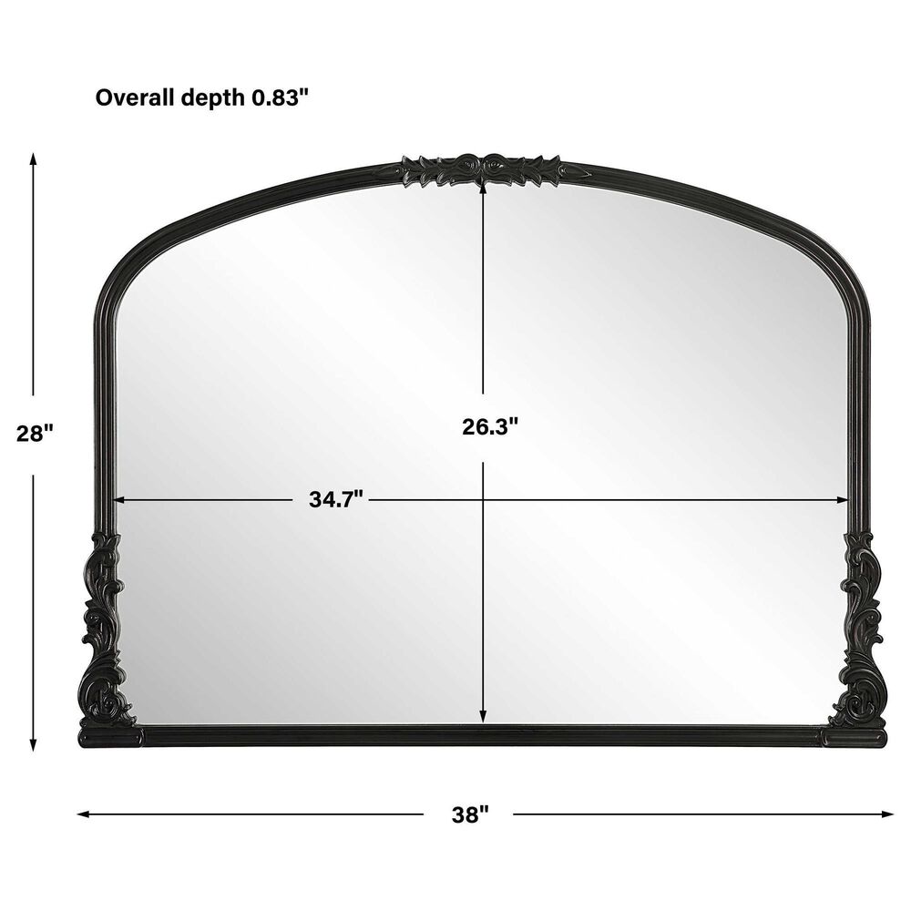 Uttermost Wall Mirror in Satin Black and Light Gray, , large
