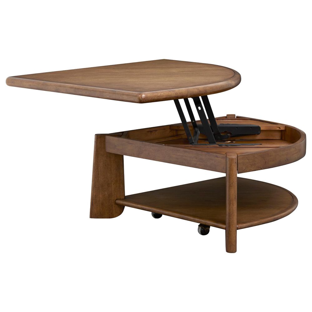 Nicolette Home Tanner Lift Top Cocktail Table with Casters in Tawny Brown, , large