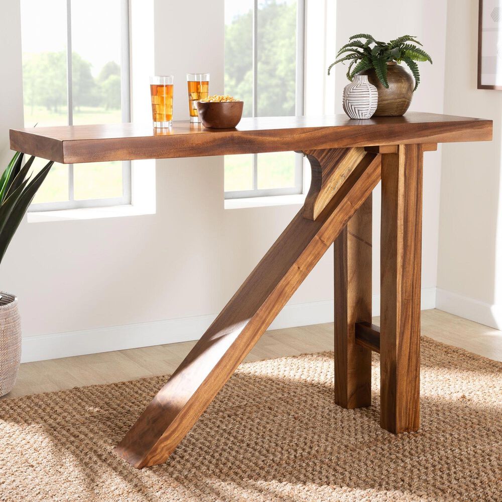 Baxton Studio Luli Table in Natural Brown - Table Only, , large