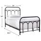 Ashley Nashburg Twin Metal Headboard/Footboard/Rails in Black, , large