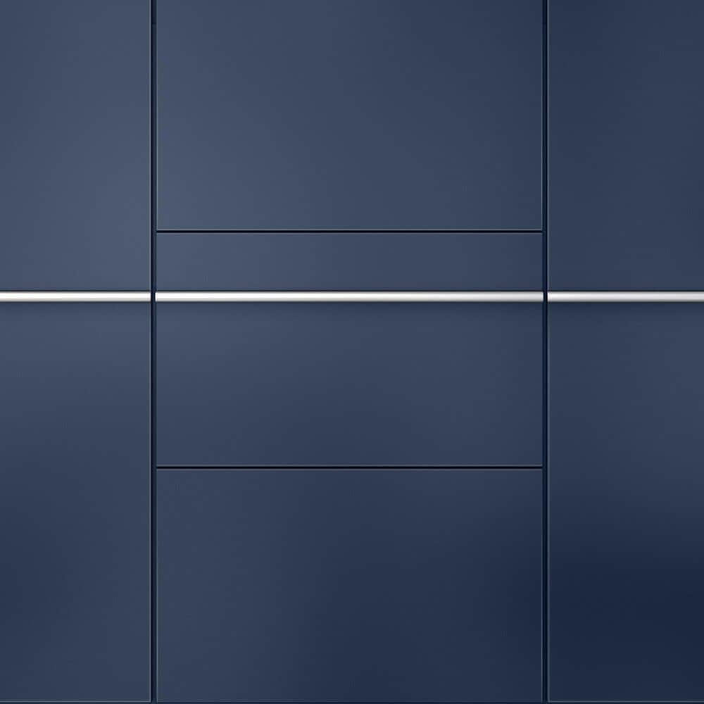 Lexora Home Lafarre 48&quot; Double Bathroom Vanity in Navy Blue with 2 cm White Quartz Top and Rectangular Sinks, , large