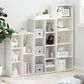 HOMLUX 5-Cube Reversible Storage Bookshelf in White, , large