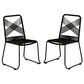Southern Enterprises Padko Outdoor Rope Chair in Black (Set of 2), , large