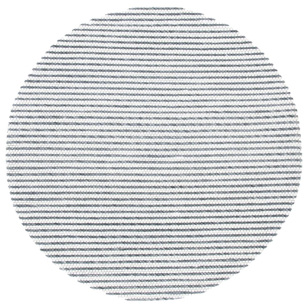 Safavieh Marbella 6" Round Charcoal and Ivory Area Rug, , large