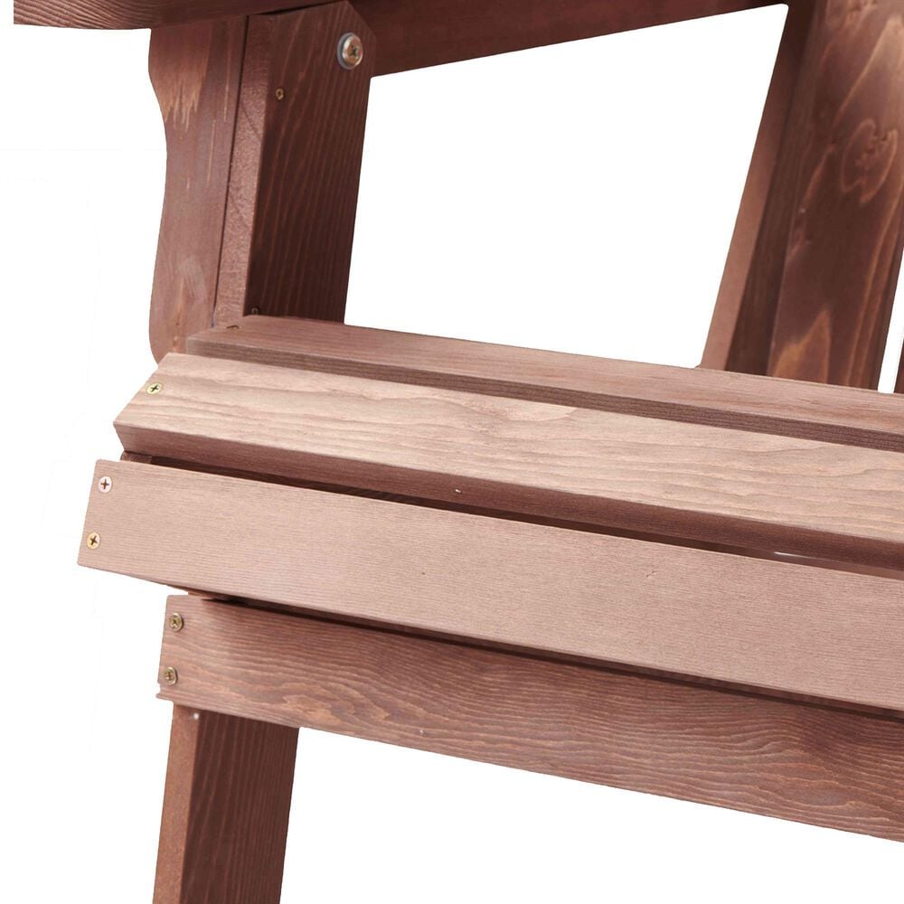 Hearth and Haven Oversize Outdoor Folding Adirondack Chair in Coffee, , large