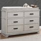 Delta Children Asher 6-Drawer Dresser with Changing Top in Rustic Mist, , large