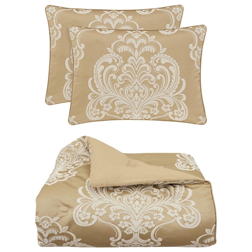 Royal Court Potenza 3-Piece Full/Queen Comforter Set in Gold, , large