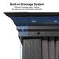 HOMLUX 14-ft x 12-ft Aluminum Permanent Outdoor Gazebo Gray Gazebo with Hardtop Roof (Screen Included), , large
