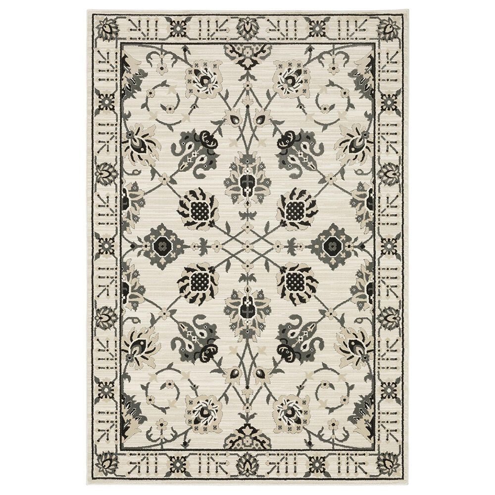 Oriental Weavers Raylan RAY03 3"3" x 5" Ivory Area Rug, , large