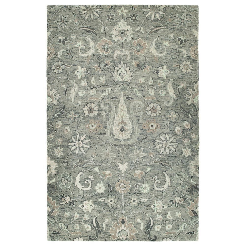 Kaleen Rugs Chancellor 4" x 6" Grey, Surf, Linen, Charcoal and Taupe Area Rug, , large