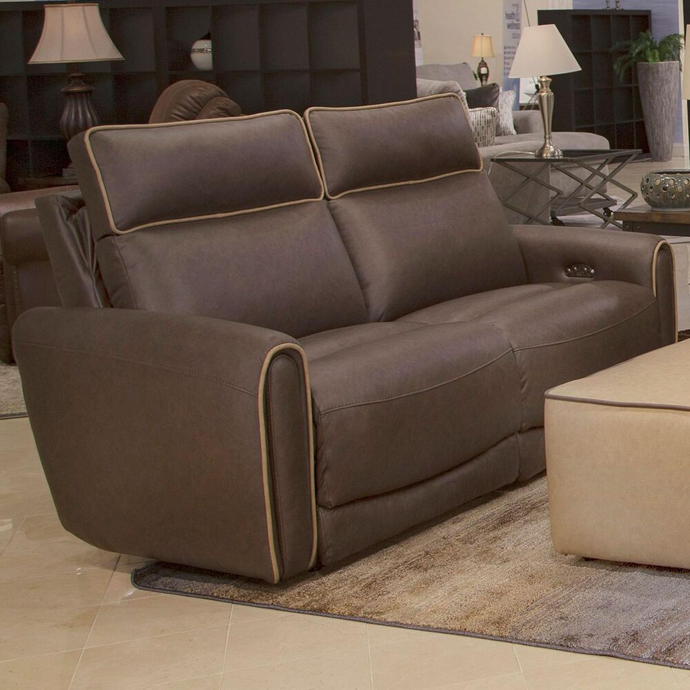 Catnapper Nico Manual Reclining Loveseat in Walnut, , large