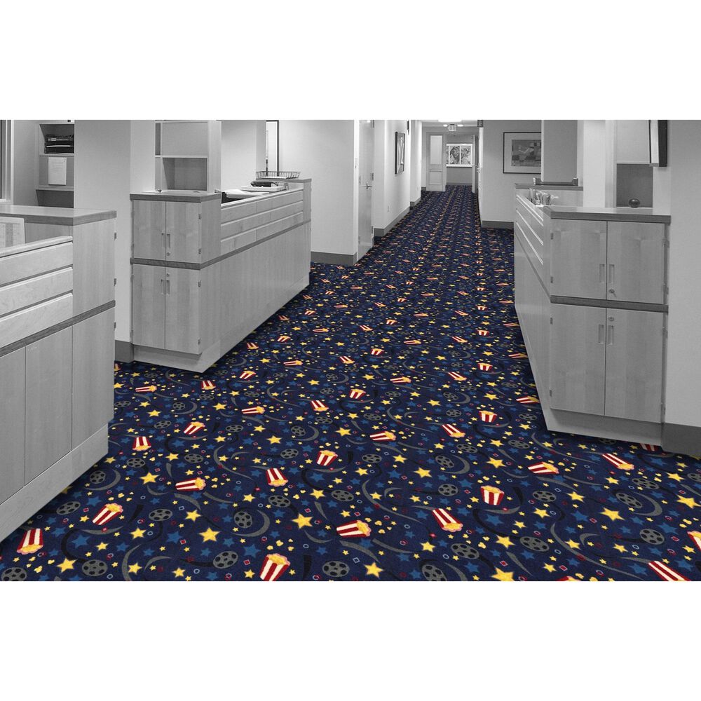 Milliken Brand Code Feature Film Rough Rider Carpet in Navy, , large