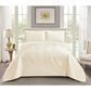 Duke Imports Virah Bella Micromink 3-Piece Full/Queen Quilt Set in Striped Ivory Weave, , large