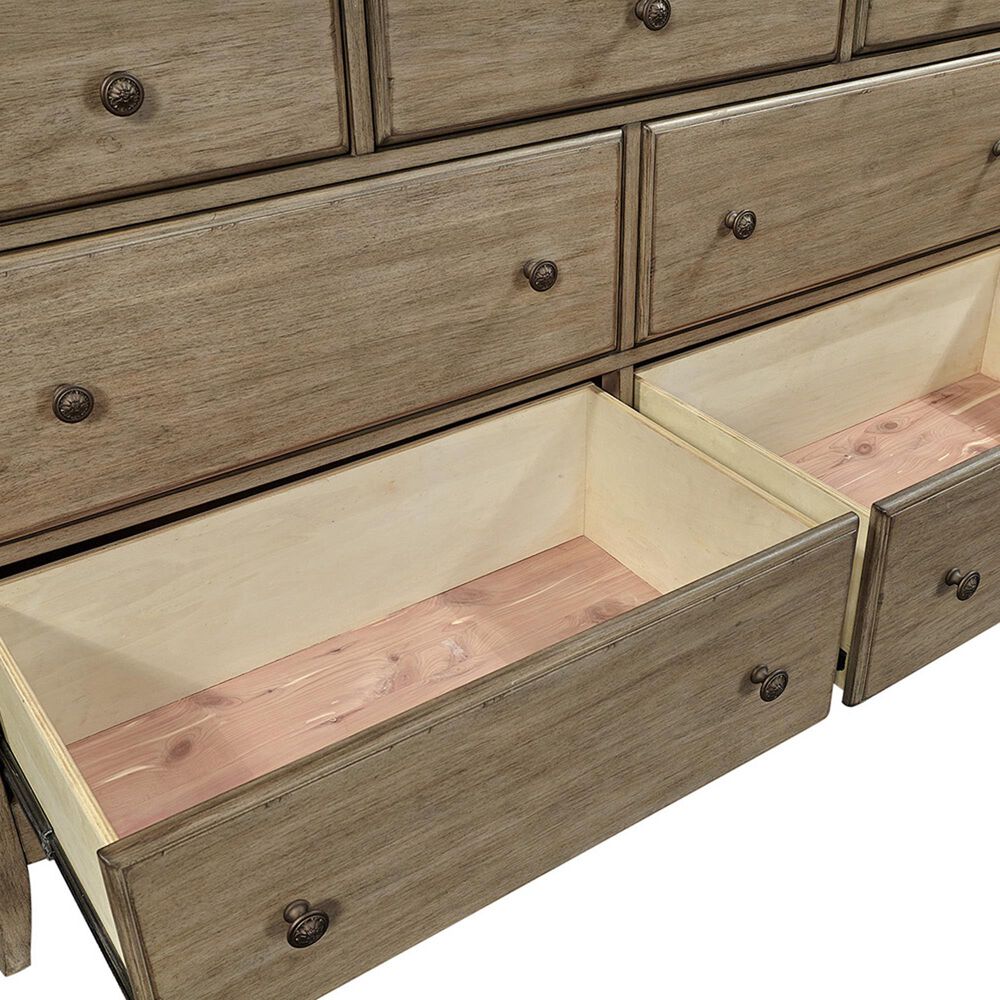 Riva Ridge Provence 7-Drawer Dresser and Mirror in Patine, , large