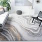 Safavieh Orchard ORC637 Contemporary 9" x 12" Grey and Gold Area Rug, , large