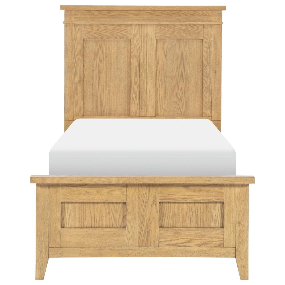 St Claire Home Today's Traditions 5 Piece Twin Platform Panel Bedroom Set in Natural Hickory, , large