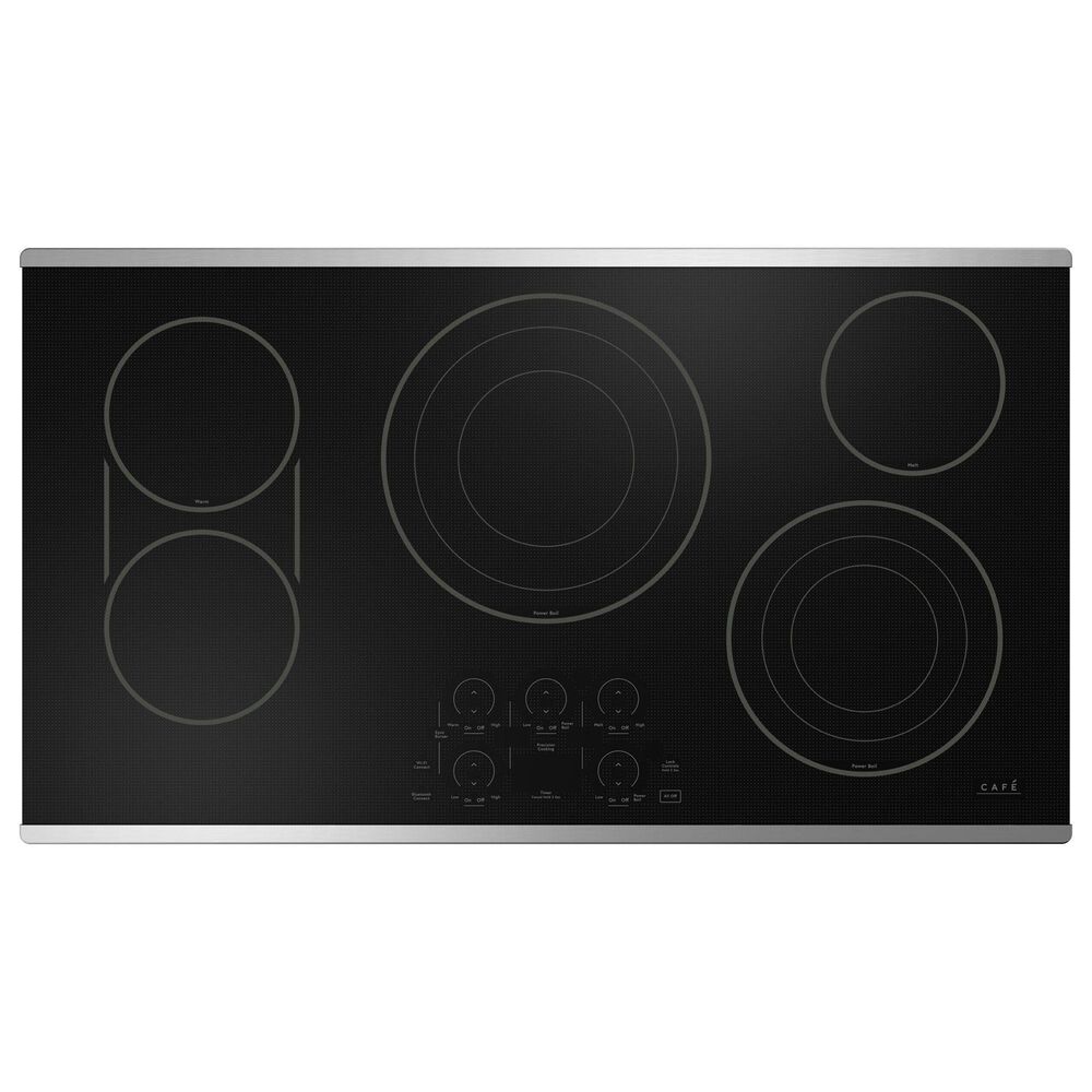 Cafe 2-Piece Kitchen Package with 30" Smart Built-In Convection Single Wall Oven and 36" Electric Cooktop in Stainless Steel, , large