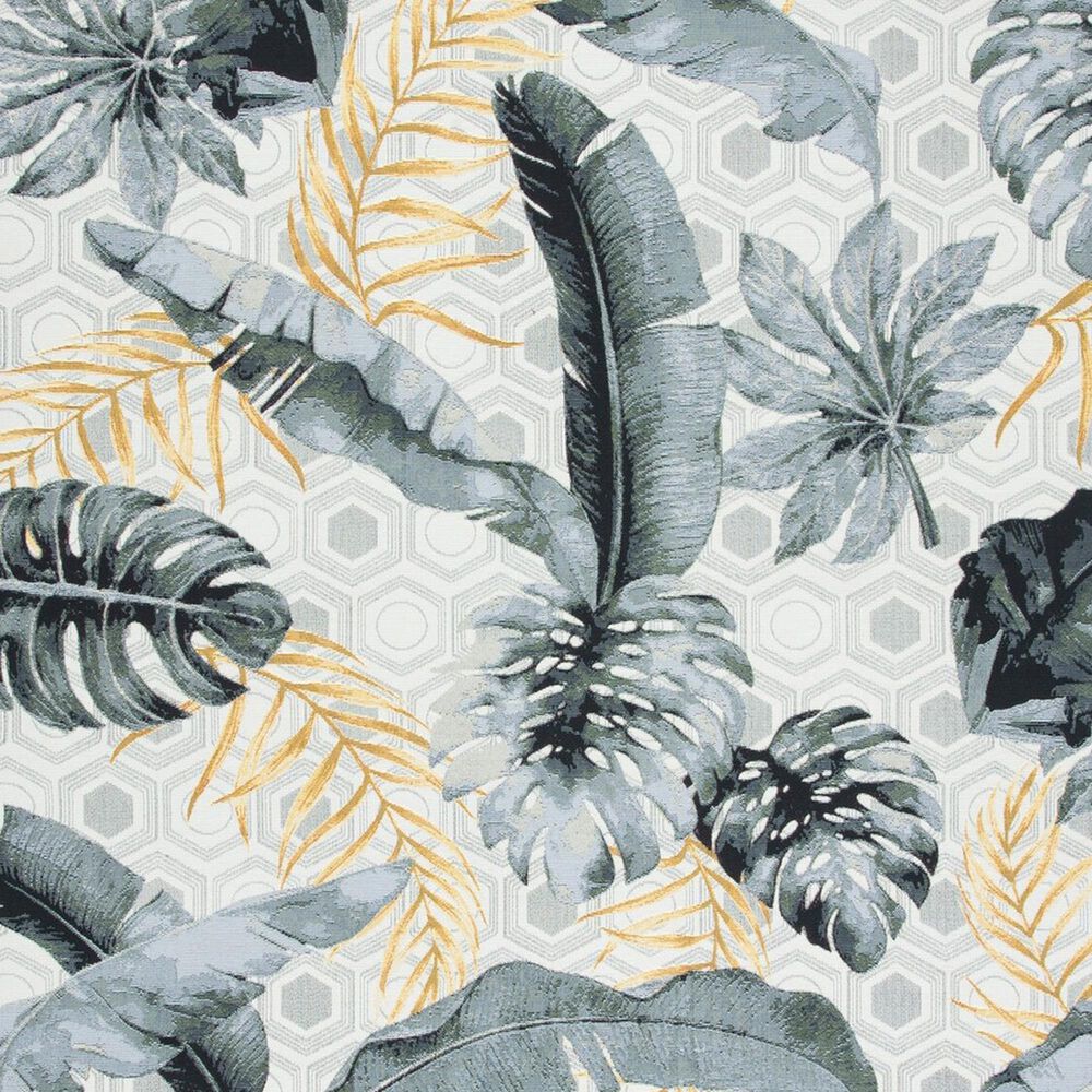 Safavieh Barbados Tropical Botanical 3&#39;3&quot; x 5&#39;  Grey and Gold Indoor/Outdoor Area Rug, , large