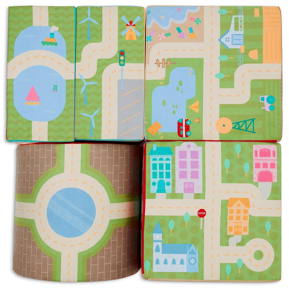 Radio Flyer Tumble Town Foam Building Blocks in Multicolor, , large