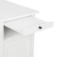 Linon Home Decor Birkdale Accent Table with USB Port in White, , large