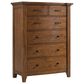Mayberry Hill Gage Queen Sleigh Storage Bed with Dresser, Chest, and Two Nightstands in Chestnut, , large