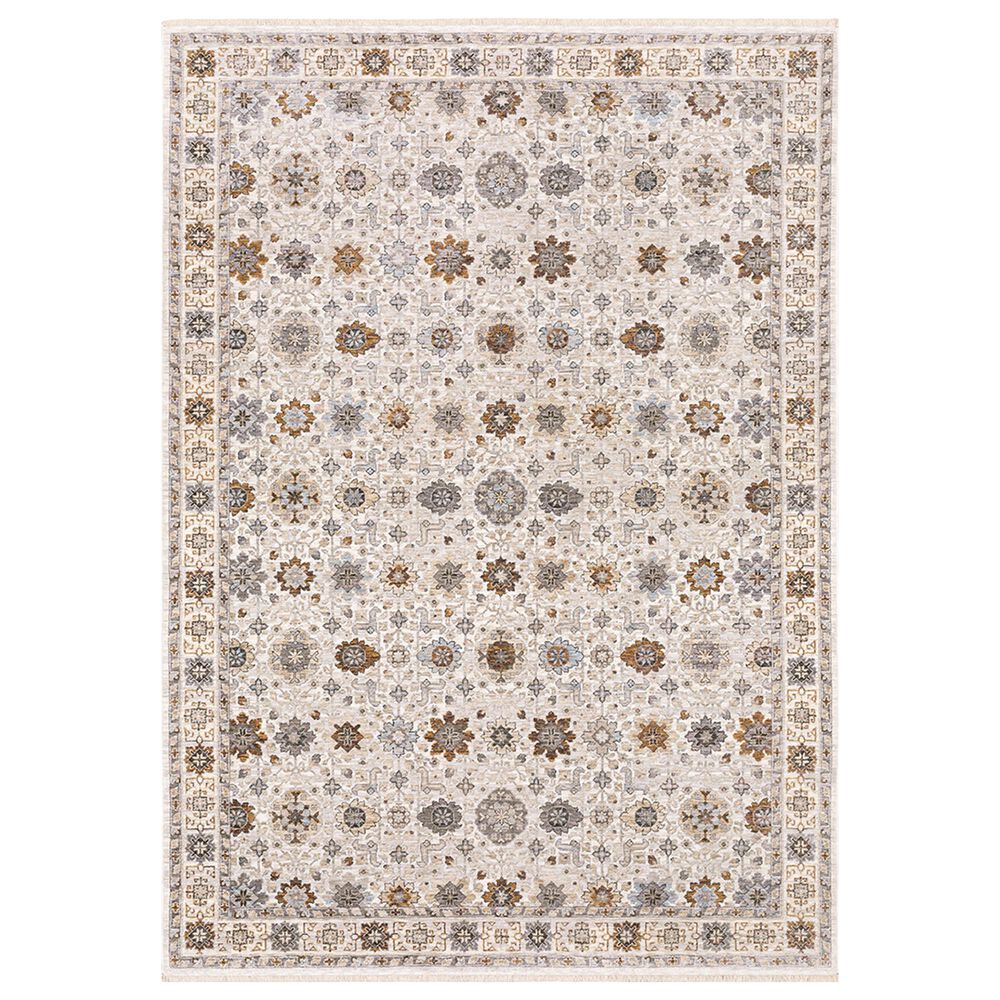 Oriental Weavers Maharaja Qatar 71W 2" x 3" Ivory and Gold Scatter Rug, , large