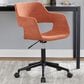 Lumisource Margarite Task Chair with Orange Fabric Cushion in Black, , large