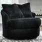 Ashley Gramwell Swivel Accent Chair in Onyx, , large