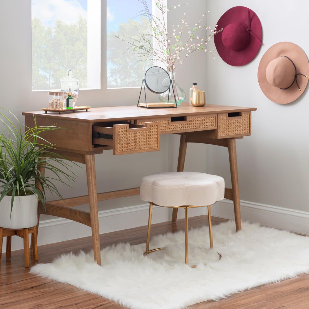 Linon Home Decor Ryker Writing Desk in Natural, , large