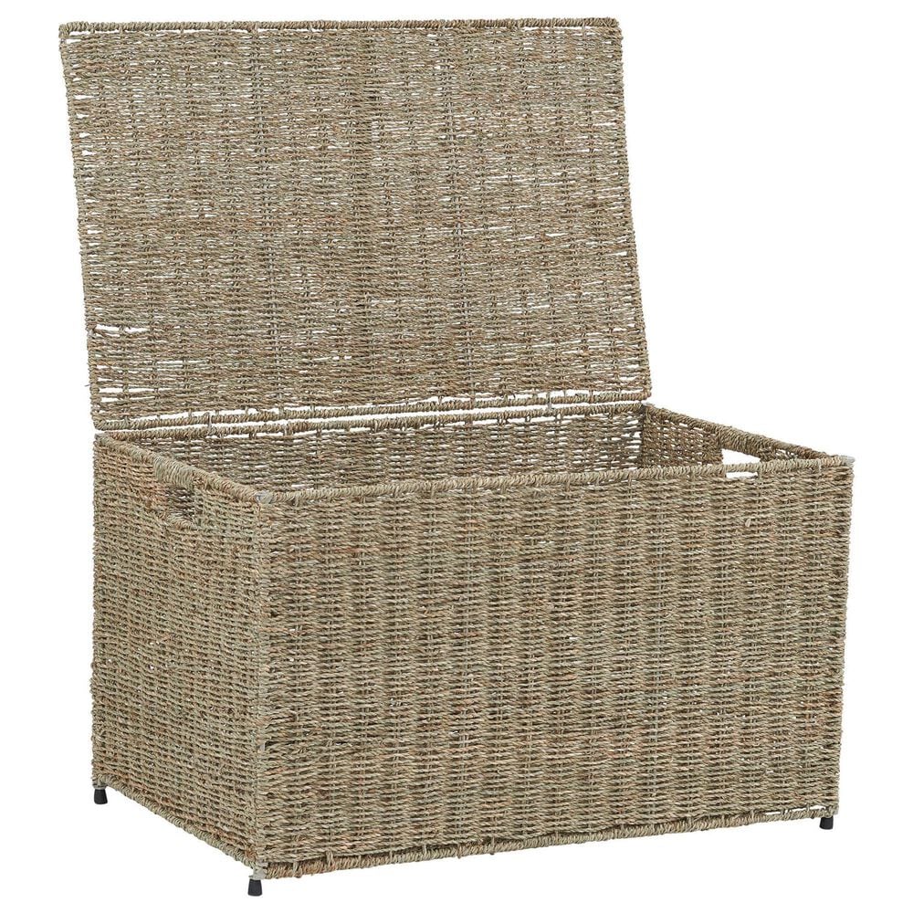 Household Essentials Large Wicker Sturge Chest with Lid in Natural, , large