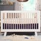 Babyletto Hudson 3-In-1 Convertible Crib and Toddler Conversion Kit in White and Washed Natural, , large