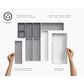 Joseph Joseph Blox 10-piece Modular Drawer Organizer Set in Grey and Stone, , large