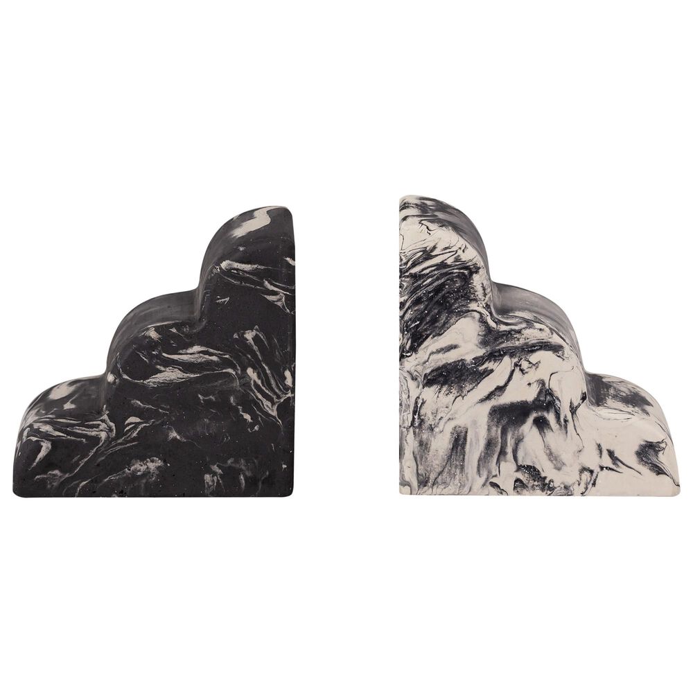 Tov Furniture Bookends in Black and White Marble (Set of 2), , large