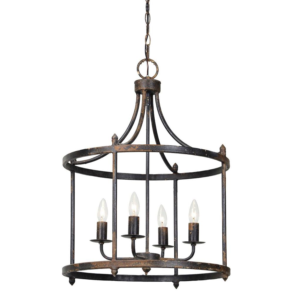 Southern Lighting Arlington Chandelier in Aged Soft Black, , large