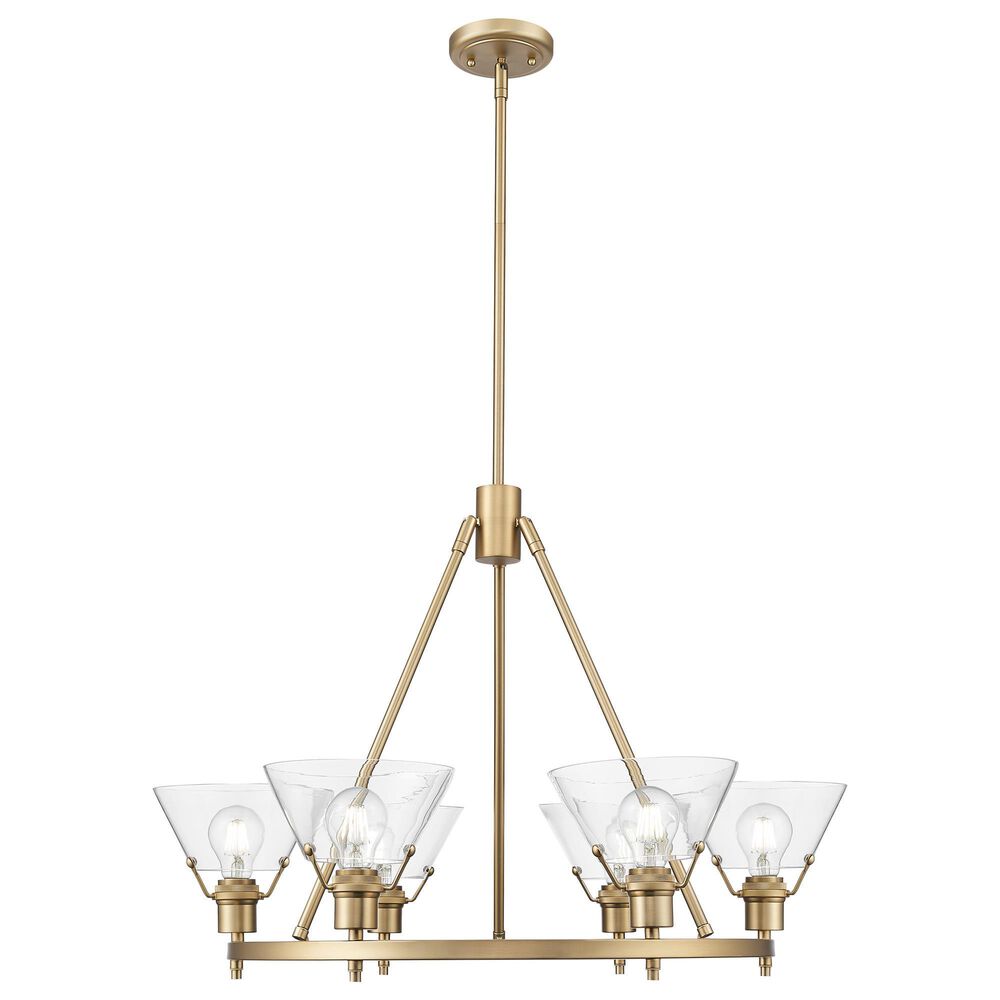 Golden Lighting Orwell 6-Light Chandelier with Clear Glass Shade in Brushed Champagne Bronze, , large