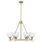 Golden Lighting Orwell 6-Light Chandelier with Clear Glass Shade in Brushed Champagne Bronze, , large