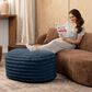Jaxx Paran Oval Ottoman in Mondo Navy, , large