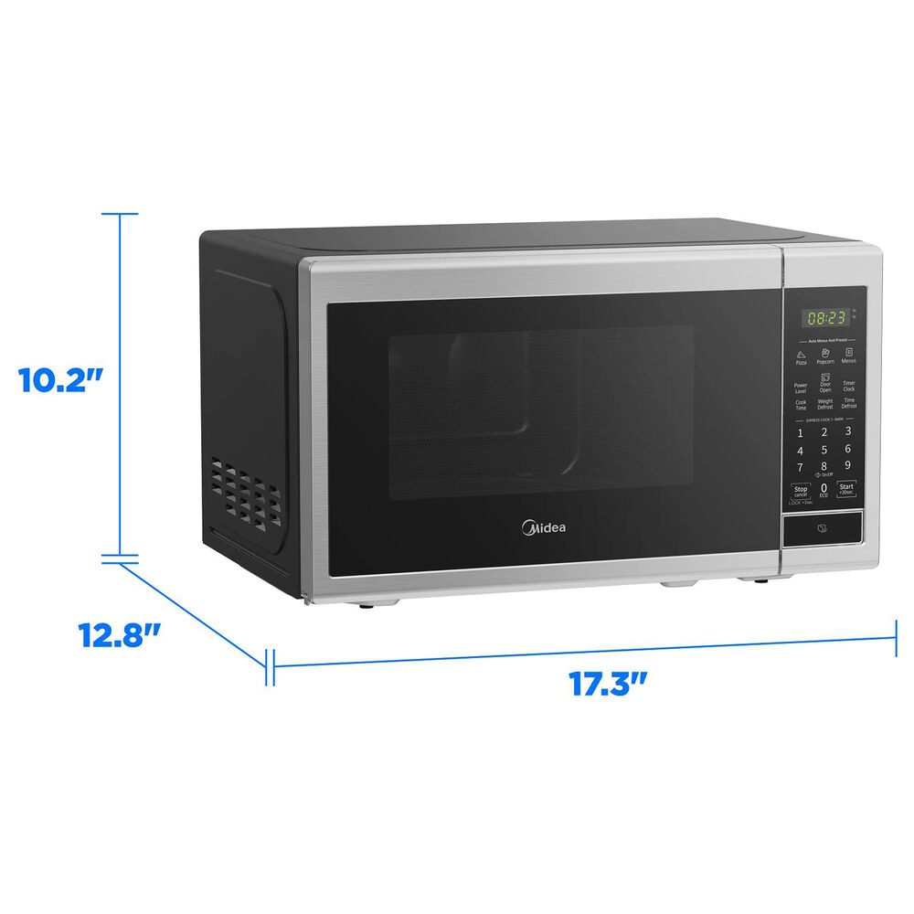 Midea 0.7 Cu. Ft. Countertop Microwave Oven in Stainless Steel, , large
