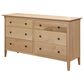 Fleming Furniture Co. Elegance 6 Drawer Dresser in Natural Finish, , large