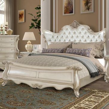 New Heritage Design Monique King Panel Bed in Champagne, , large
