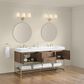 37B Mauri 72" Double Bathroom Vanity with Metal Base in Walnut Drift with High-Profile 4" White Composite Stone Top, , large