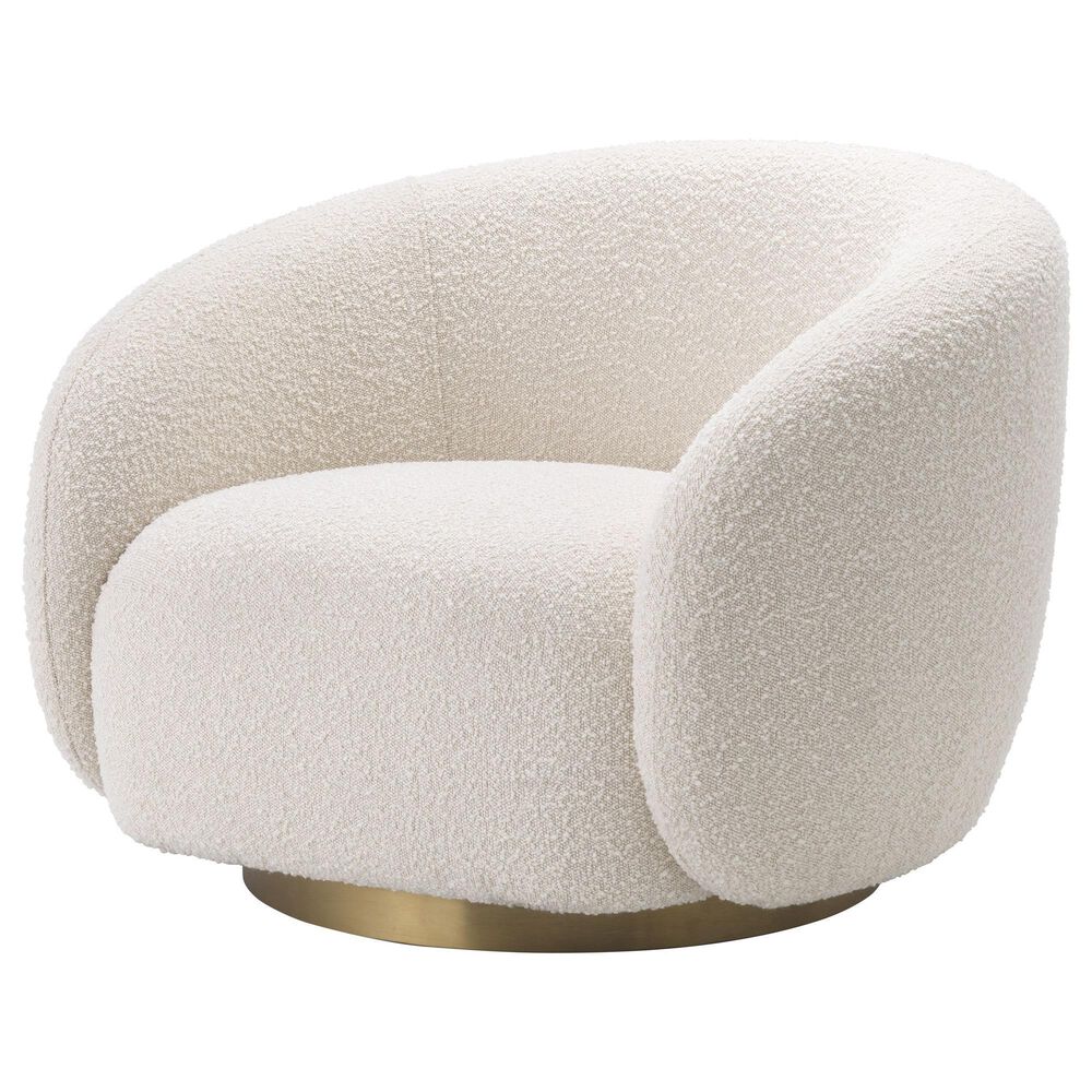 Eichholtz Brice Swivel Chair in Boucle Cream, , large