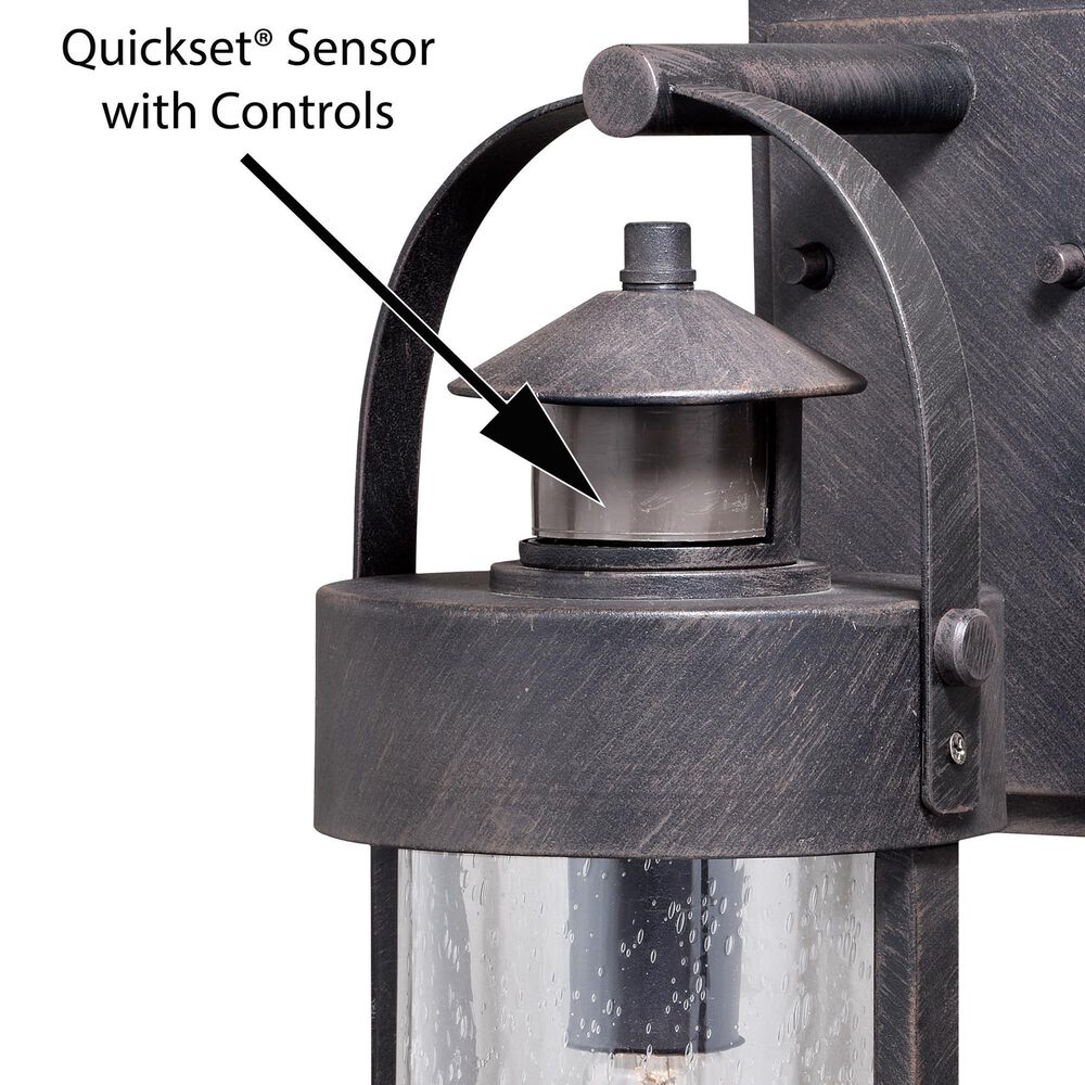 Vaxcel Cumberland 16" 1-Light Outdoor Motion Sensor Wall Sconce in Rust Iron, , large