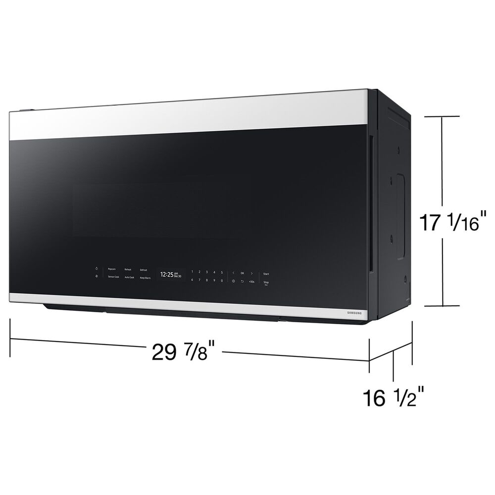 Samsung Bespoke 2-Piece Kitchen Package with 6.3 Cu. Ft. Slide-In Induction Range and 2.1 Cu. Ft. Over-the-Range Microwave in White, , large