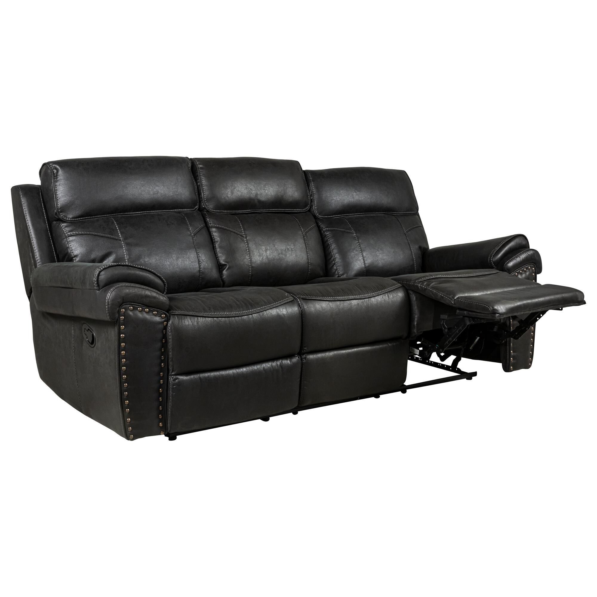 Black reclining outlet couch