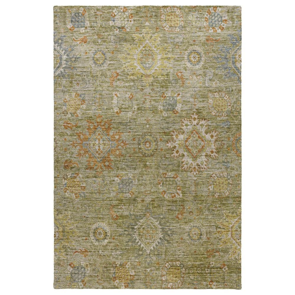 Dalyn Rug Company Silk Road Sage, Aloe, Fern, Copper and Ivory 9" x 12" Area Rug, , large