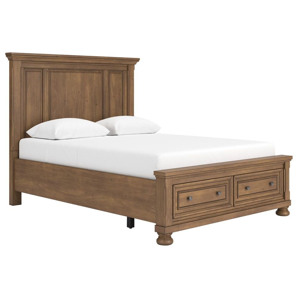 Ashley Feddinger Queen Panel Storage Bed in Chestnut Brown, , large